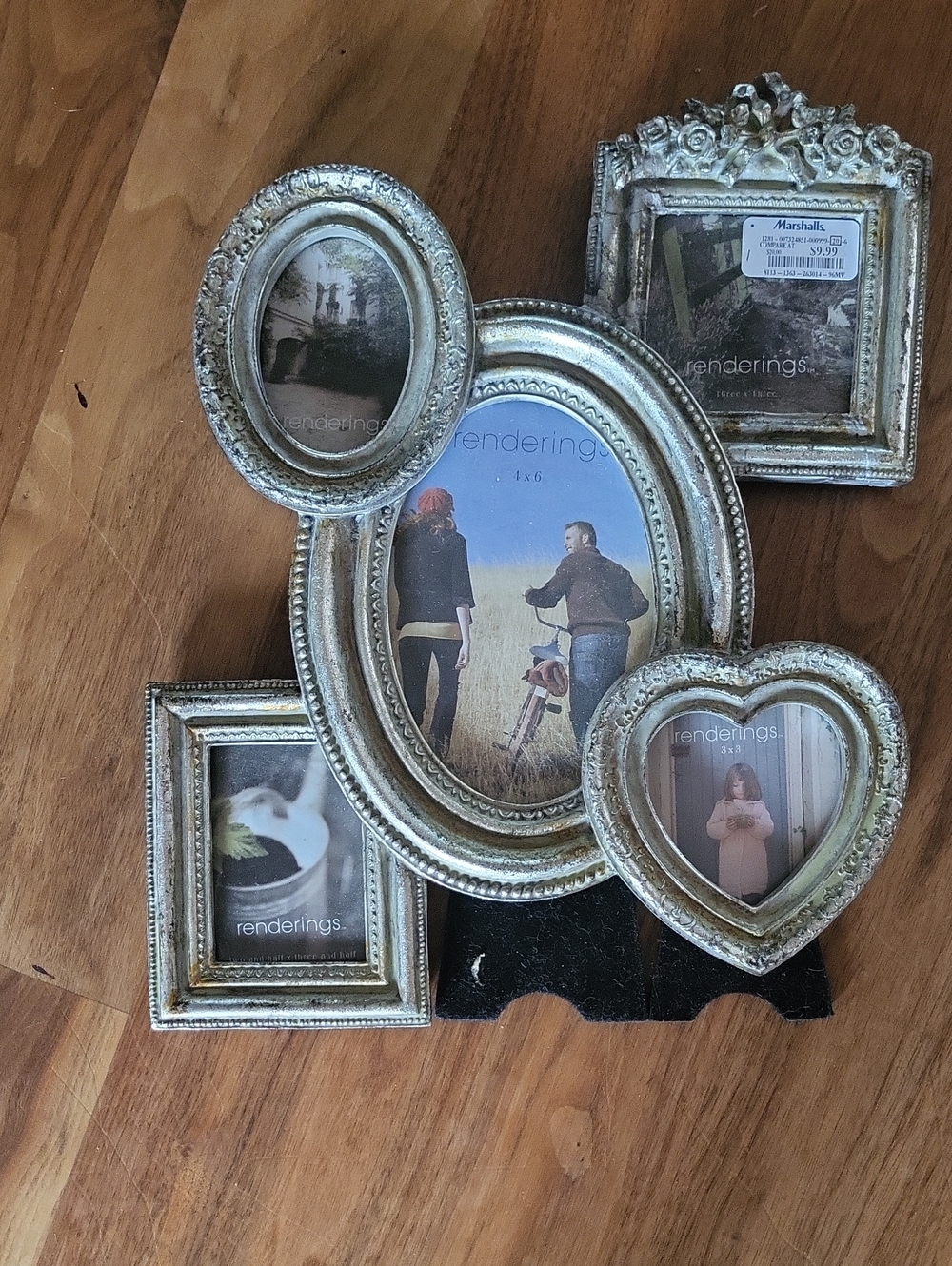Vintage-Style Silver Multi-Opening Photo Frame by